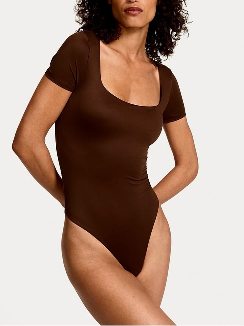 NWT Express Brown Body Contour Bodysuit Size XS